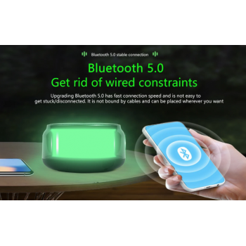 Gambar produk T-WOLF Mini Bluetooth Speaker Portable Transparent Wireless 400MAh - S-100
