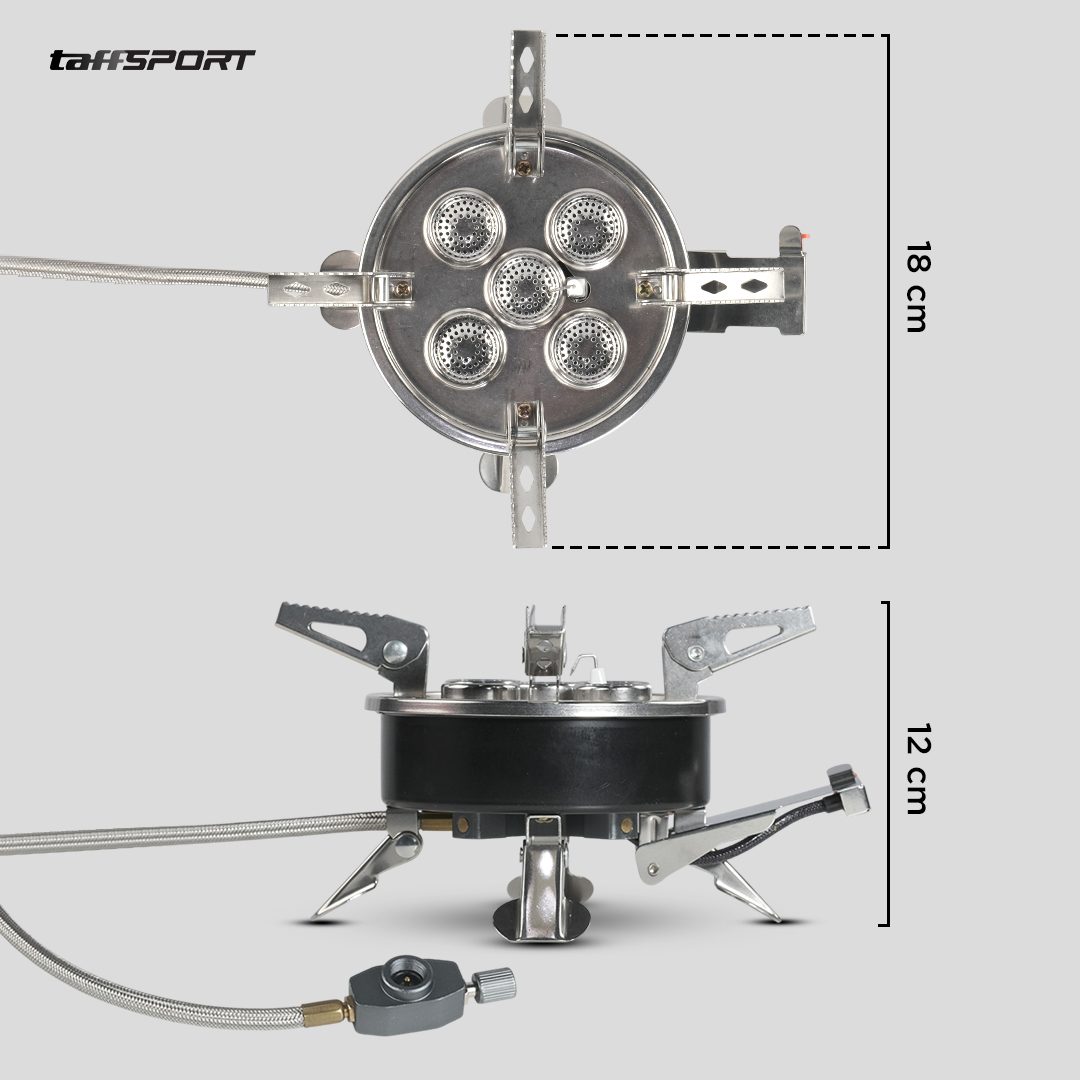 Gambar produk TaffSPORT Kompor Gas Portable Lipat 5 Burner Ultralight Camping Stove - WS542