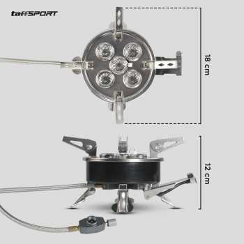 Gambar produk TaffSPORT Kompor Gas Portable Lipat 5 Burner Ultralight Camping Stove - WS542