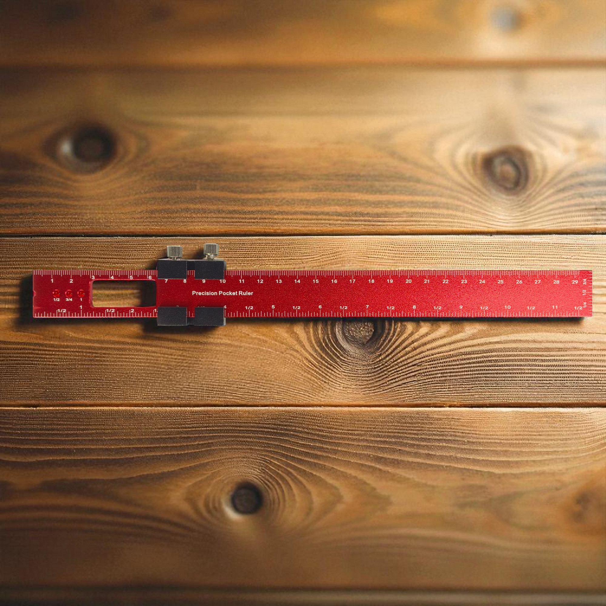 Gambar produk CSN Penggaris Mark Line Gauge T-Type Woodworking Measuring Ruler 300mm - C200