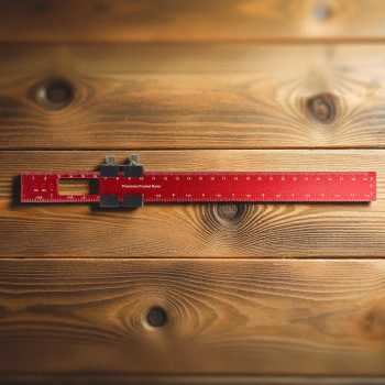 Gambar produk CSN Penggaris Mark Line Gauge T-Type Woodworking Measuring Ruler 300mm - C200