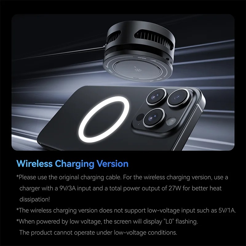 Gambar produk TELESIN Smartphone Cooling Fan Wireless Charging Kipas Pendingin 27W - P9-MPR-01-P