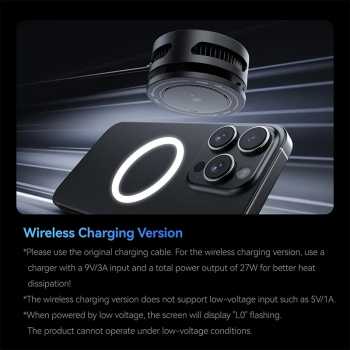 Gambar produk TELESIN Smartphone Cooling Fan Wireless Charging Kipas Pendingin 27W - P9-MPR-01-P