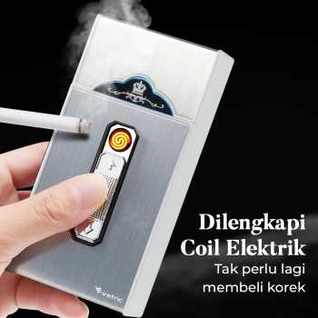 Gambar produk Firetric Kotak Rokok Korek Elektrik Cigarette Lighter 20 Slot - A-15