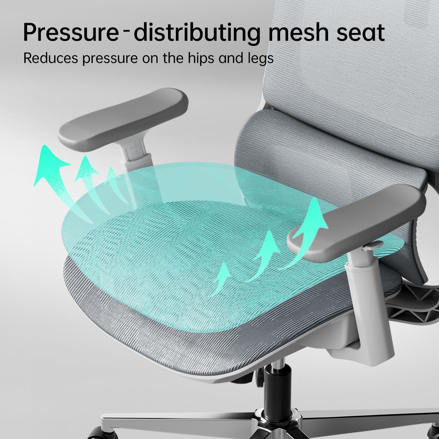 Gambar produk HBADA Kursi Kantor Office Chair 3D Lumbar Support Flexible Armrest - P2 Pro