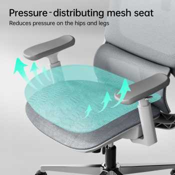 Gambar produk HBADA Kursi Kantor Office Chair 3D Lumbar Support Flexible Armrest - P2 Pro