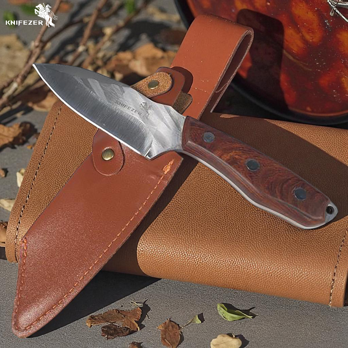 Gambar produk KNIFEZER Pisau Daging Fillet Stainless Steel 4Cr13 Forged Boning Knife - K08