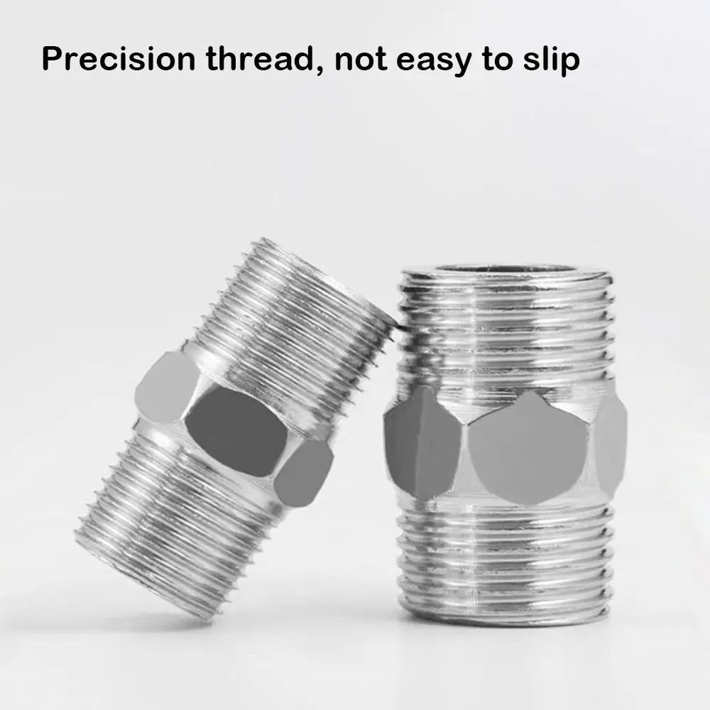 Gambar produk SHILECTI Sambungan Pipa Air Male Hex Nipple Pipe Connector 2 PCS 1/4 Inch - SC138