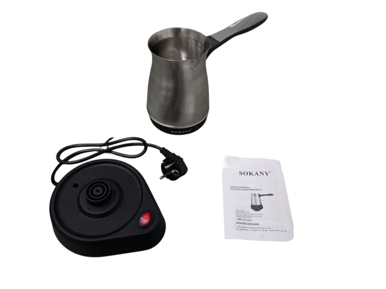 Gambar produk SOKANY Teko Listrik Pemanas Kopi Turkish Coffee Maker 600W 500ml - SK-214
