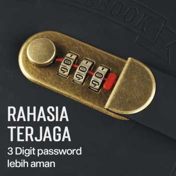 Gambar produk Toddi Buku Jurnal Leather Notebook Diary 80GSM 265 Halaman with Lock - TD-A5