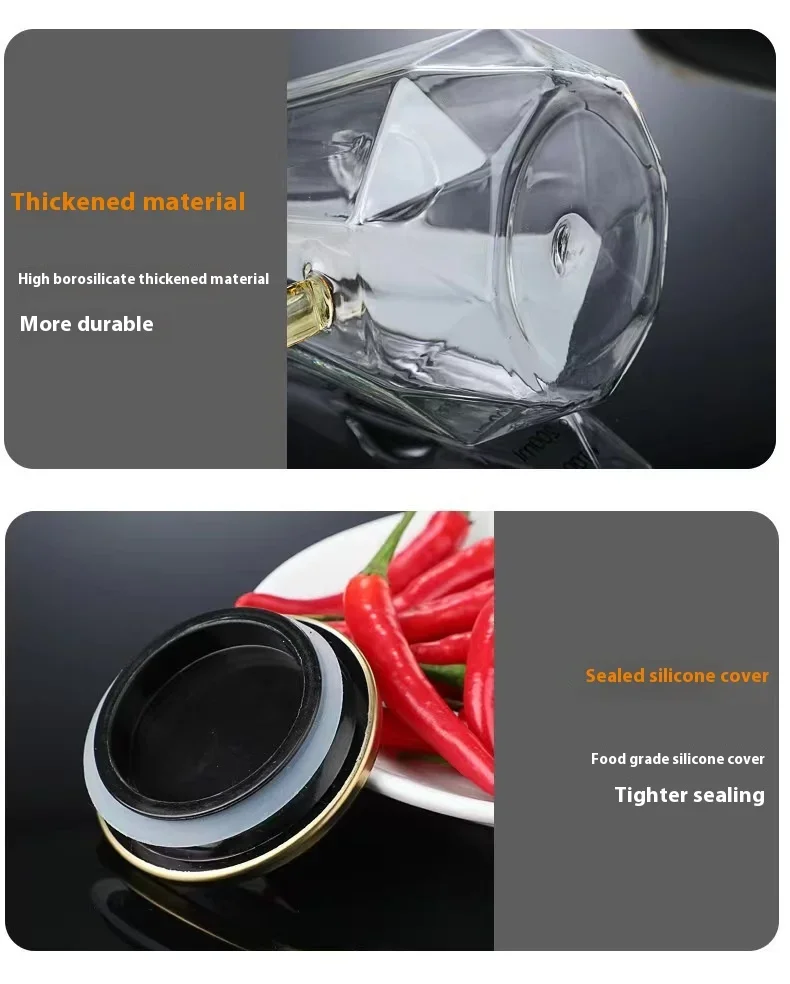 Gambar produk FMA Botol Minyak Borosilicate Glass Oil Pot Leakproof Heat-Resistant 700ml - FM-3PL