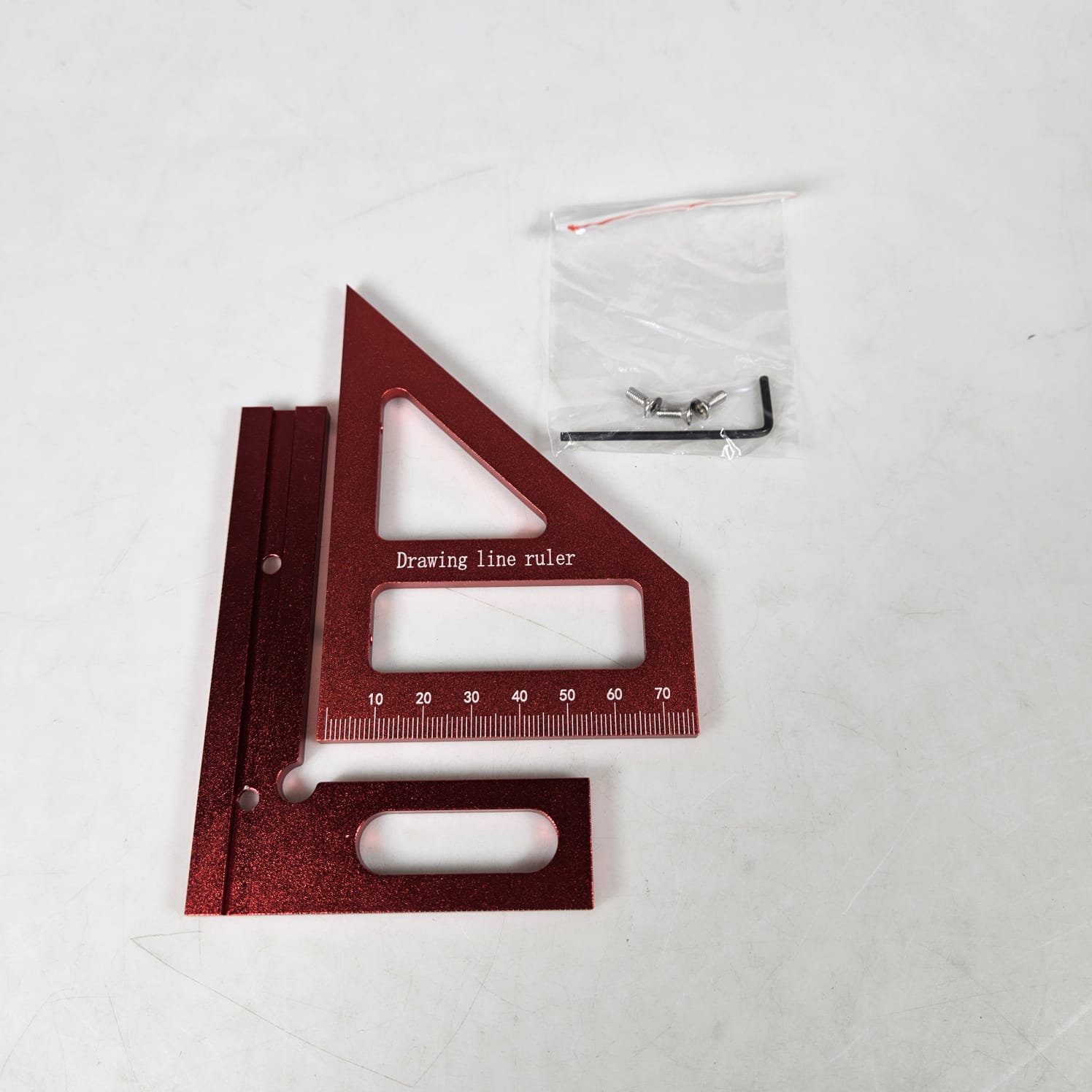 Gambar produk TOOHR Penggaris Siku Segitiga Siku Multi-Angle Woodworking Ruler - TO992