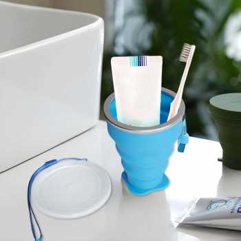 Gambar produk Gelas Lipat Silikon Foldable Cup with Strap 200ml - GYBL559