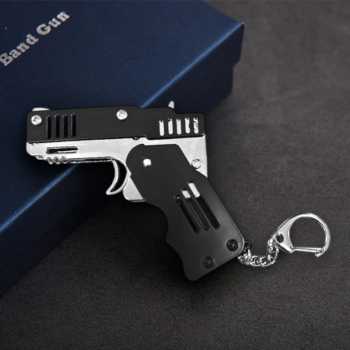 HoMart Mainan Pistol Karet Gelang Foldable Rubber Band Gun - XH-099
