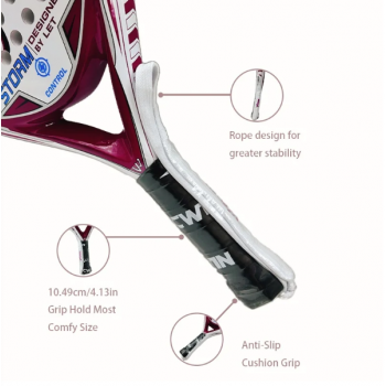 Gambar produk CAMEWIN Raket Padel Teardrop Carbon Fiber 3.6cm Thickness 350g - 6357