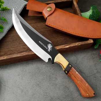 Gambar produk KNIFEZER Pisau Daging Carbon Steel Forged Butcher Knife with Case - G245