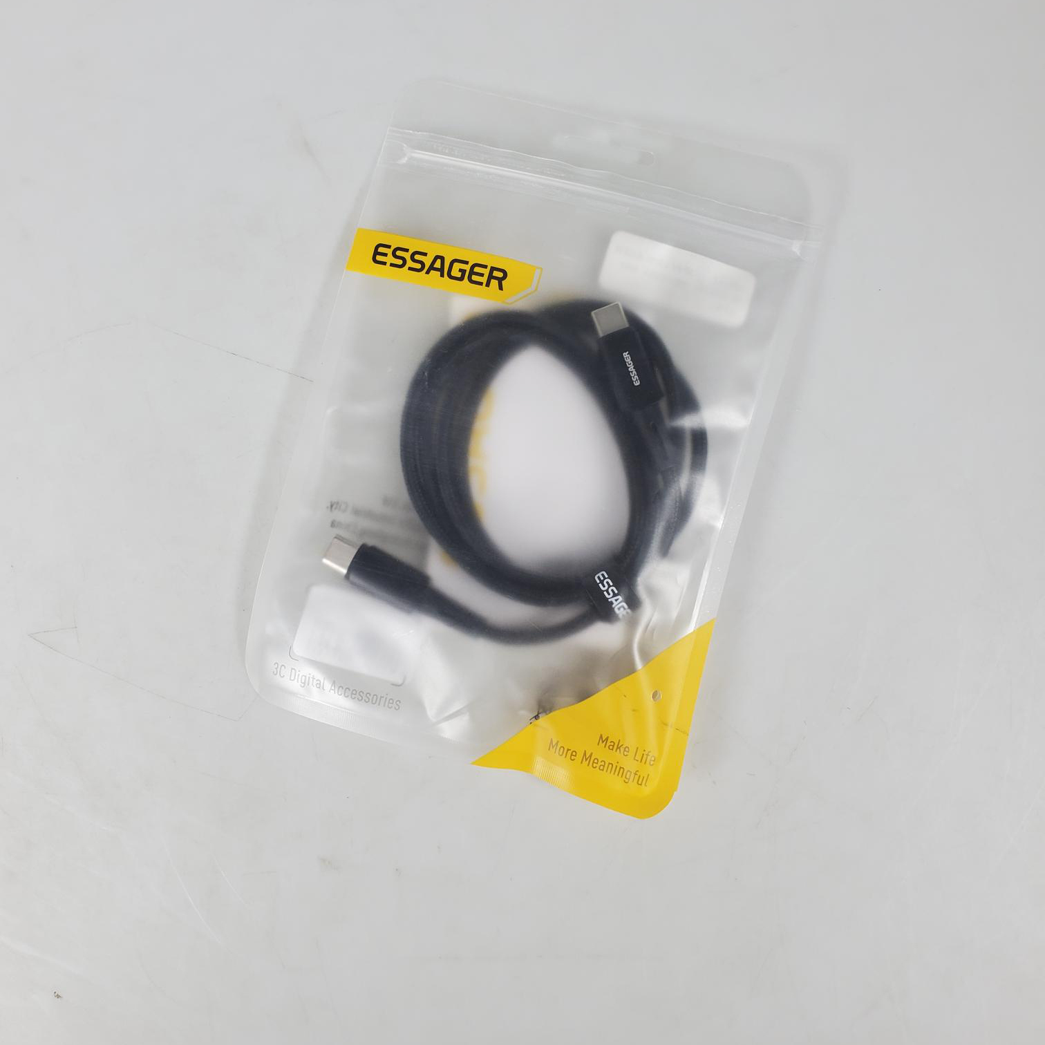 Gambar produk ESSAGER Sunset Kabel Data USB Type C to Type C Fast Charging 60W 1M - EXCTT2-CG01