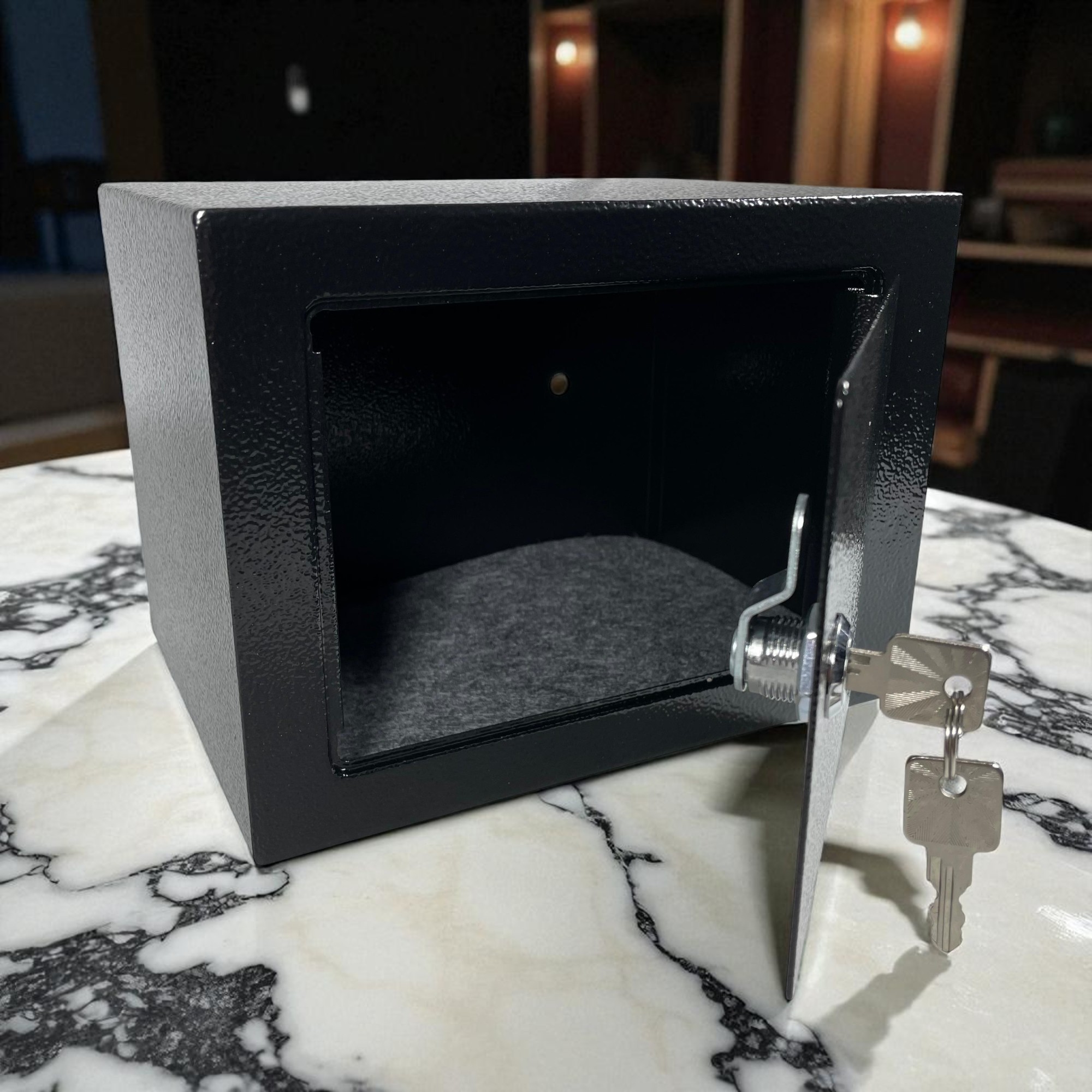 Gambar produk DEBOX Kotak Brankas Hotel Mini Home Safe Deposit Box Tanpa Lubang Koin - DE501