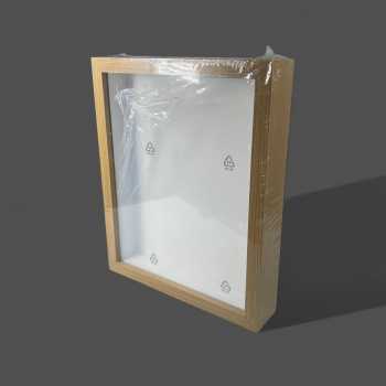Gambar produk YIXUE Bingkai Foto Ornamen Minimalist Wooden Shadow Box Stand 3D 10 Inch - YE5