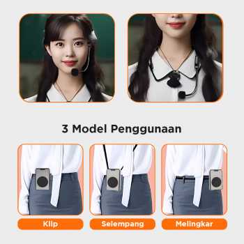 Gambar produk Marway Speaker Pinggang Bluetooth Voice Amplifier LED Wired 8W - H3