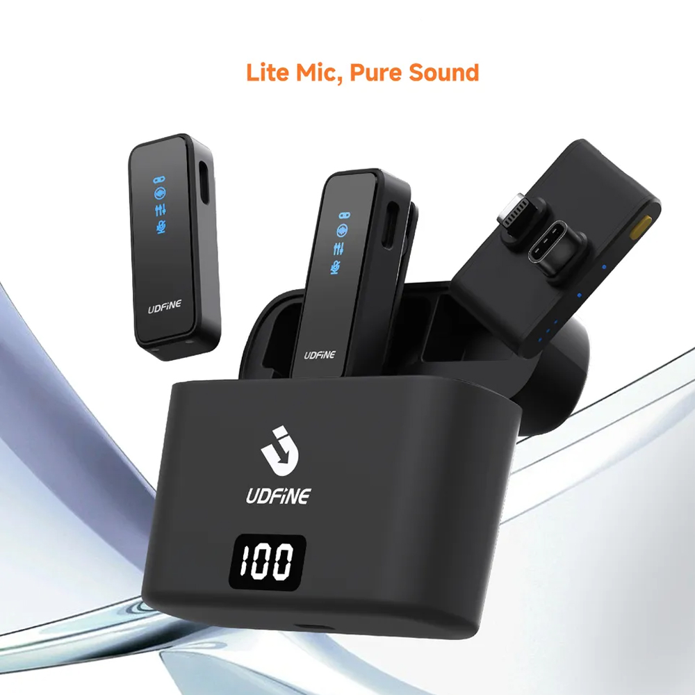 Gambar produk Udfine Mikrofon Wireless Lavalier Microphone Type C Lightning 2.4Hz - Mic Lite