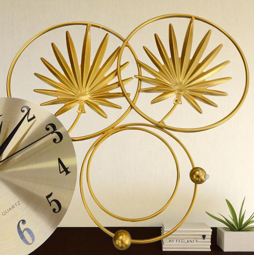 Gambar produk TaffHOME Jam Dinding Elegan European Style Iron Silent Movement 60cm - 29208J