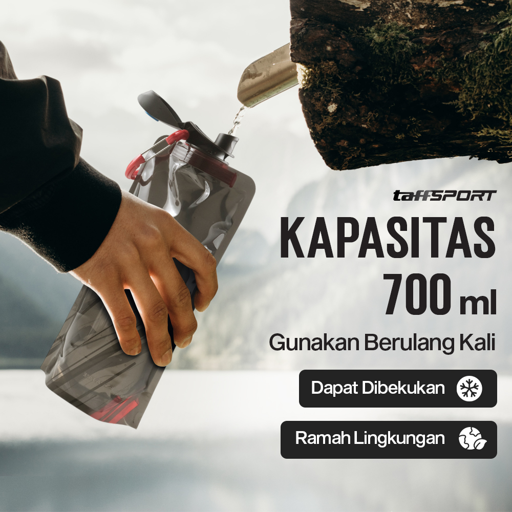 Gambar produk TaffSPORT Botol Minum Lipat Camping Hiking Drinking Bottle 700ml - S29