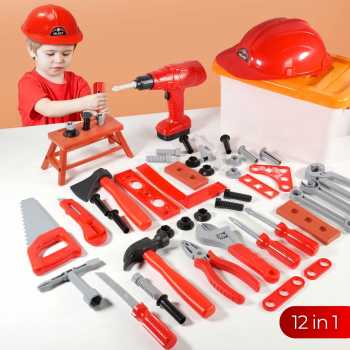 YICHI Hardware Tool Toy Mainan Perkakas Anak Simulasi Pertukangan - TD46