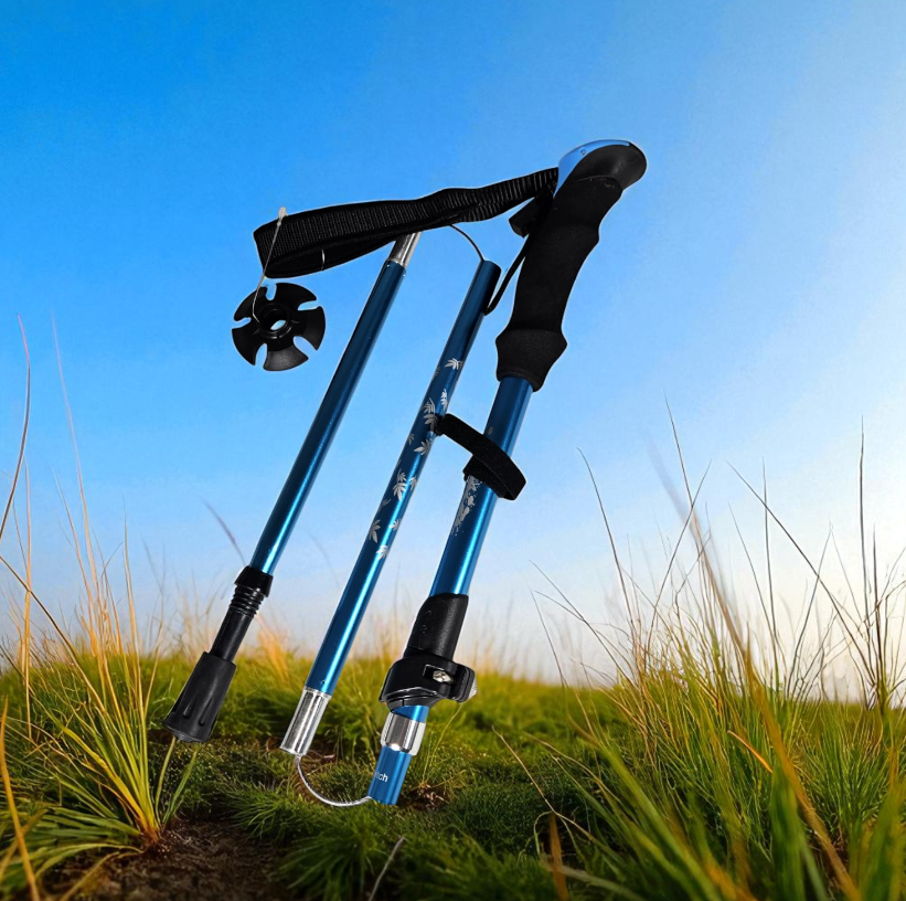Gambar produk TaffSPORT Tongkat Hiking Lipat Trekking Pole Aluminium Alloy 130cm - TF13