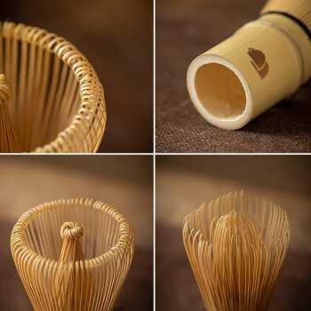 Gambar produk One Two Cups Chasen Bamboo Whisk Matcha Pengaduk Teh Jepang 72 Tangkai - 7276