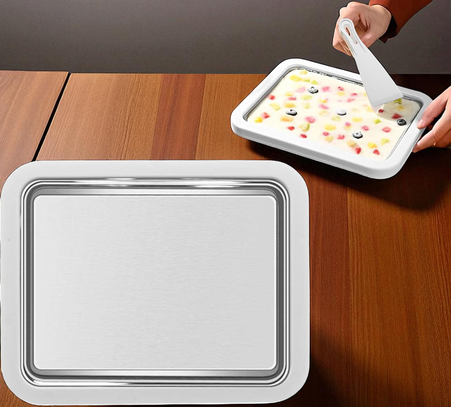 Gambar produk Aokiji Wadah Pembuat Es Krim Yogurt Fried Ice Maker 22.5x17.5cm - INU156