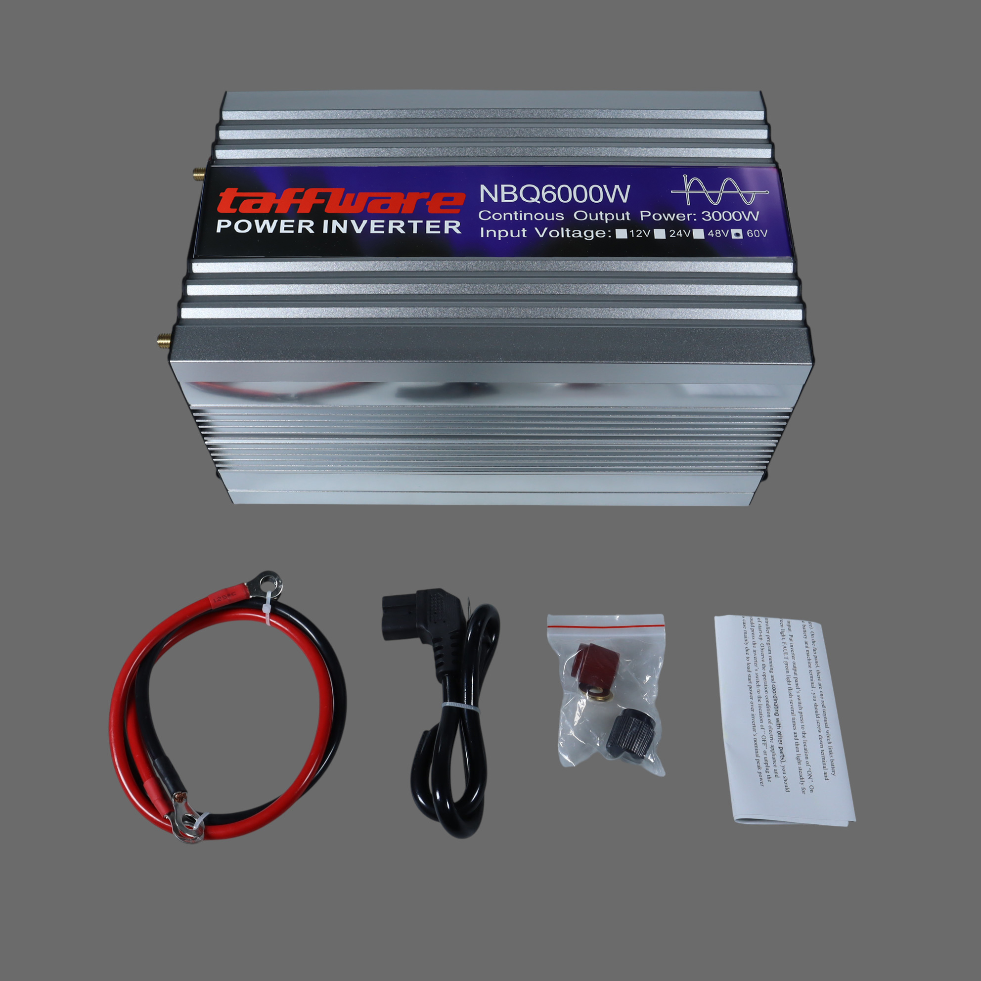 Gambar produk Taffware Power Inverter Mobil Pure Sine Wave DC 60V to AC 220V 6000W - NBQ6000W