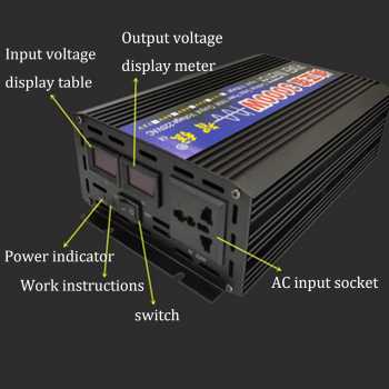 Gambar produk BEZAX Power Inverter Mobil Pure Sine Wave DC 60V to AC 220V 4000W - BZX40D