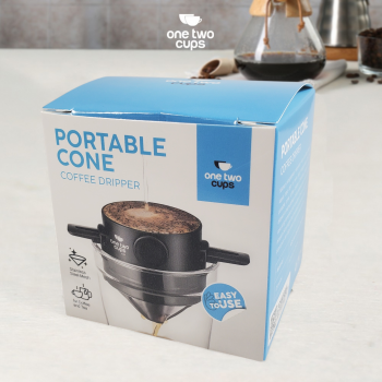 Gambar produk One Two Cups Filter Penyaring Kopi Portable Cone Coffee Dripper - F-401