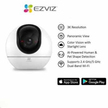 EZVIZ Kamera CCTV PTZ WiFi Smart IP Camera AI Tracking 3K 5MP - H6