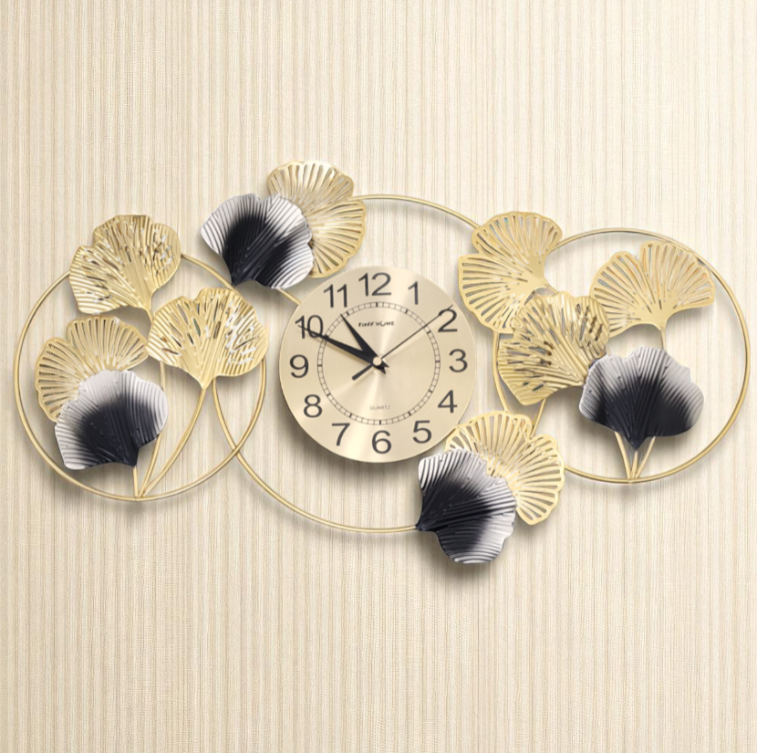 Gambar produk TaffHOME Jam Dinding Quartz Iron Luxury European Style Clock 60cm - 24107