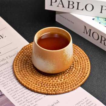 Gambar produk FLAMBE Gelas Keramik Kopi Teh Vintage Japanese Style Ceramic Cup 200ml - FB014