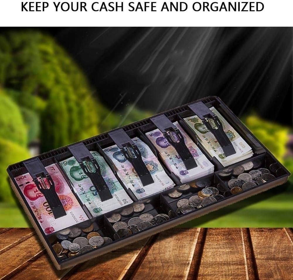 Gambar produk DZL Laci Uang Kasir 5 Sekat Plastik Coin Cash Drawer Tray - D-5