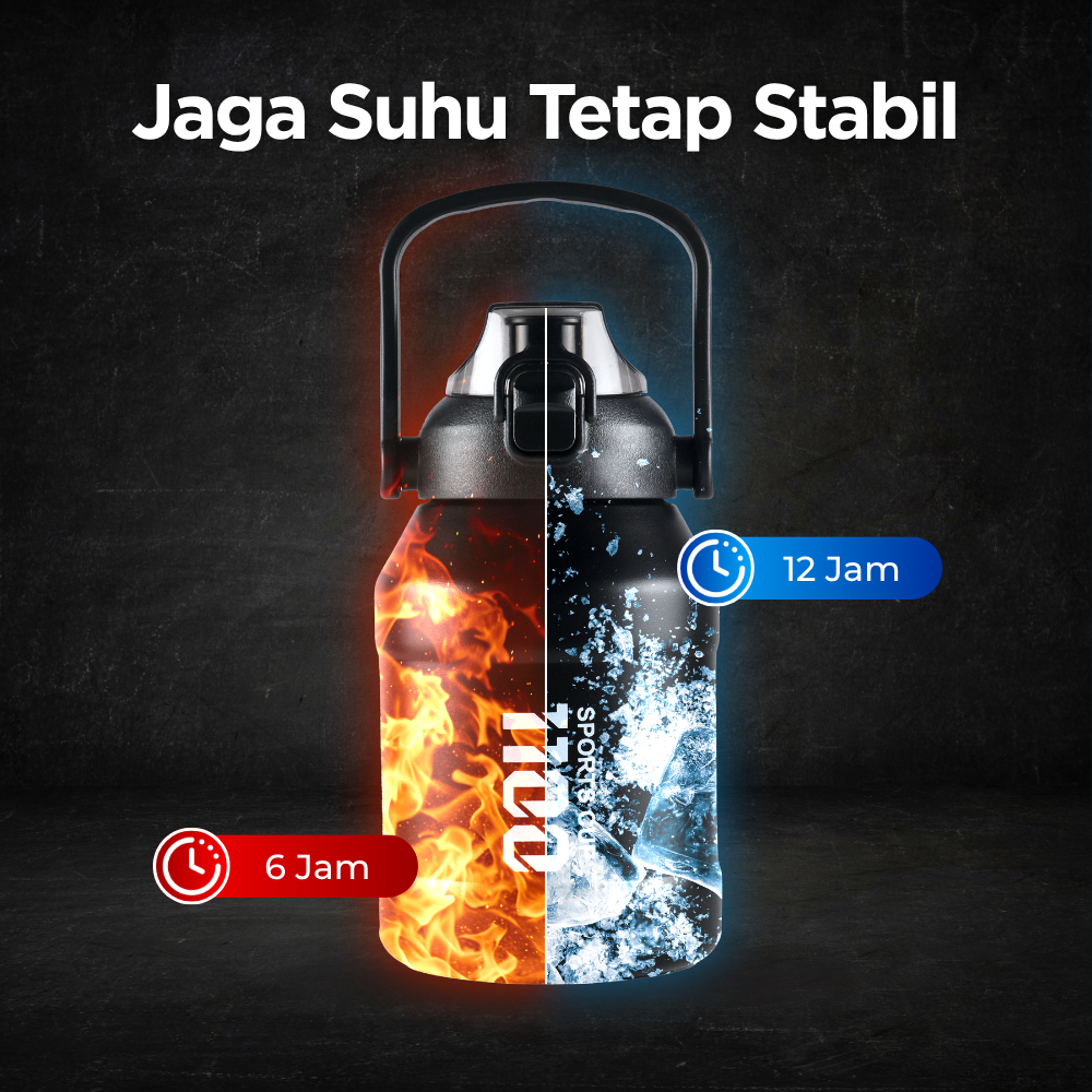 Gambar produk NARMEI Botol Minum Termos Air Panas Dingin Stainless Steel 316 1.1L - DDH316