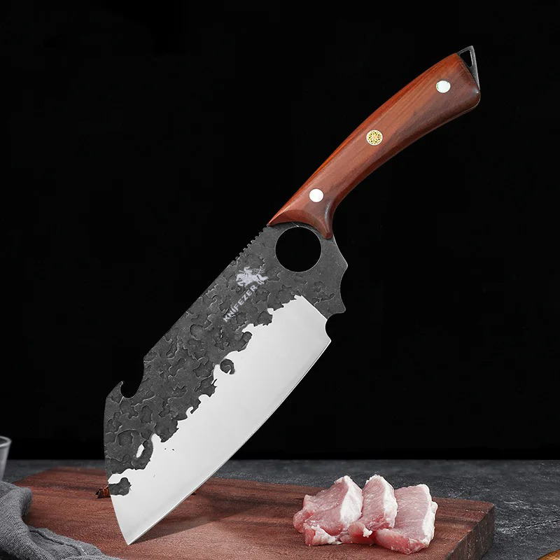 Gambar produk KNIFEZER Pisau Daging Stainless Steel 5Cr15 Forged Cleaver Knife - G310