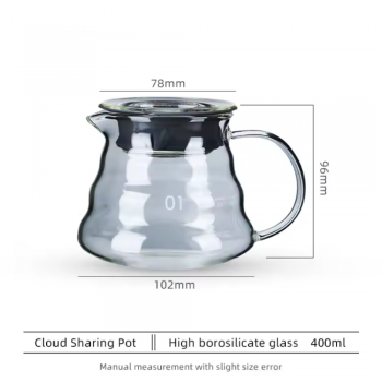 Gambar produk Leeseph Coffee Server V60 Drip Pour Over Borosilicate Glass 360ml - LS182