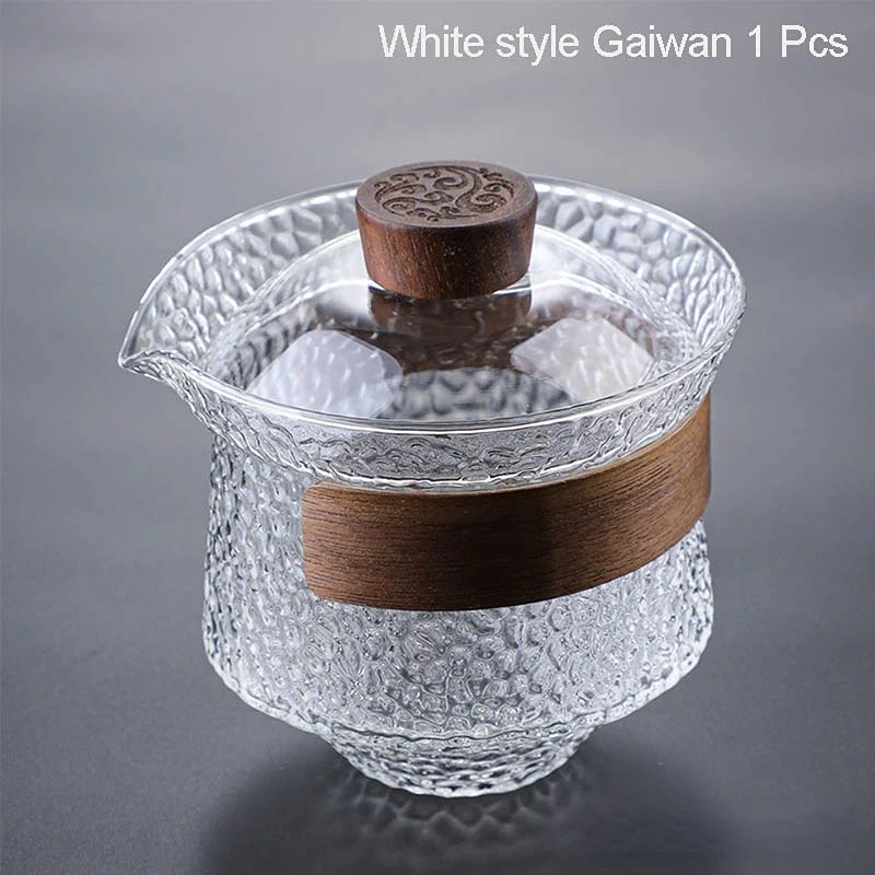 Gambar produk TCFOS Mangkok Gaiwan Chinese Tea Bowl Infuser Kaca Borosilikat 230ml - TF180