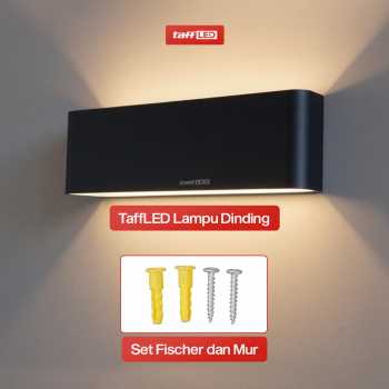 Gambar produk TaffLED Lampu Dinding Hias Minimalis LED Wall Lamp Aluminium 12W Warm White - B1001