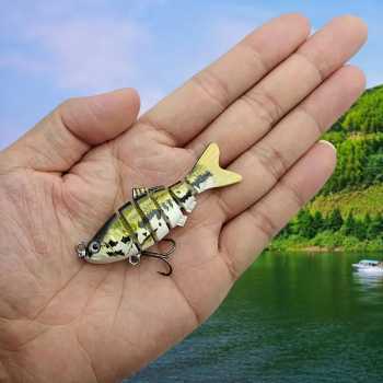 Gambar produk BASSLER Umpan Pancing Ikan Lifelike Fish Bait Lure 6 Section 10cm 18g - BS180