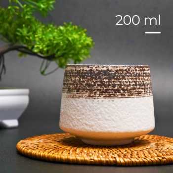 FLAMBE Gelas Keramik Kopi Teh Vintage Japanese Style Ceramic Cup 200ml - FB014