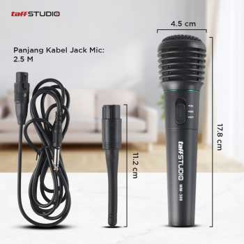 Gambar produk TaffSTUDIO Mikrofon Karaoke Mic Profesional 2 in 1 Wireless Wired - WM-308