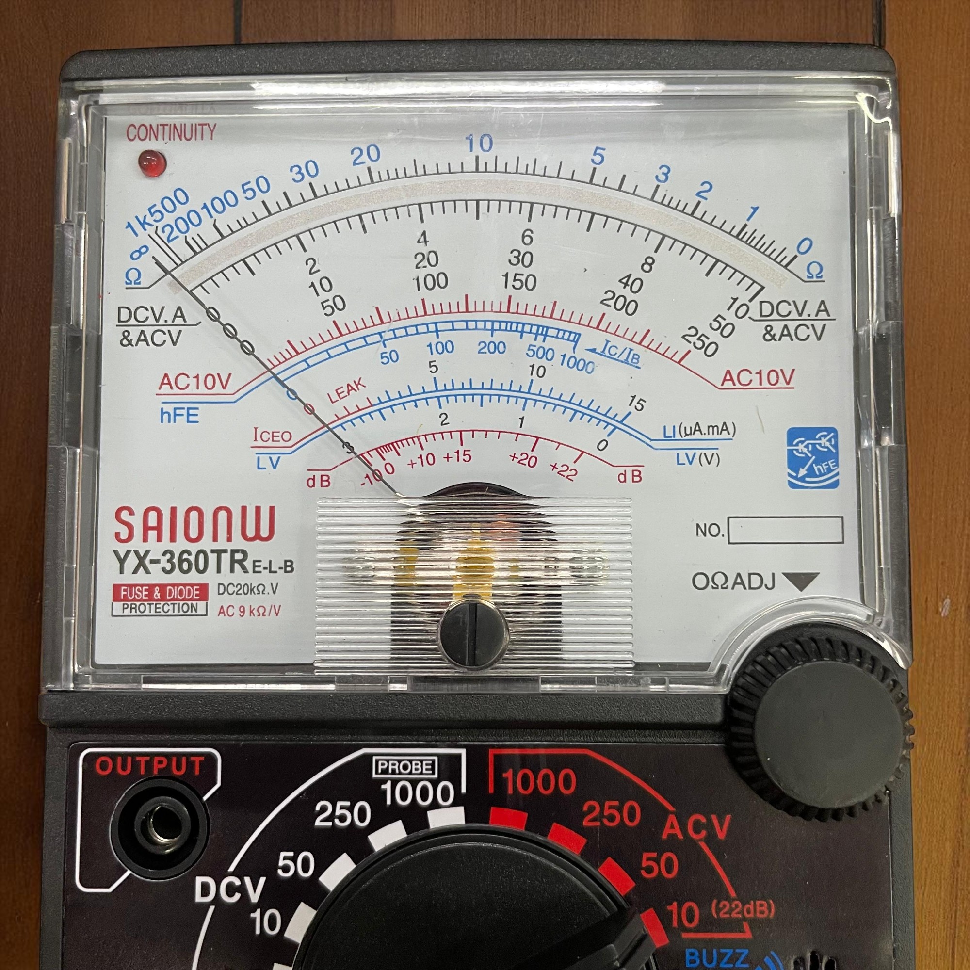 Gambar produk SAIONW Multimeter Multitester Analog Mini Pointer Display - YX-360TRELB