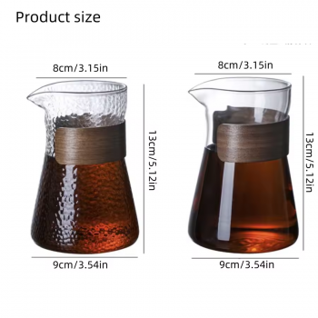 Gambar produk FMA Teko Kopi Pour Over Coffee Server Borosilicate Glass Carafe 500ml - FM-5ML