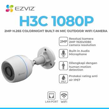 EZVIZ Kamera CCTV WiFi Outdoor IP Camera AI Tracking IP67 1080P 2MP - H3C Color