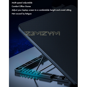 Gambar produk ZJMZYM Cooling Pad Laptop Gaming Kipas Pendingin 8 Fan 15.6 Inch - LG2010
